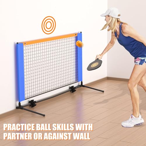 Lboylove® 5Ft Mini Portable Pickleball Net, Small Practice Net For Driveway, Outdoor And Indoor, Equipment Dink Training Aid, Quick Set Up Design, Lightweight Durable