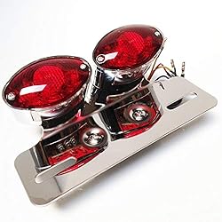 HTTMT MT374-CD+RED Chrome Red Universal Cat Eye
