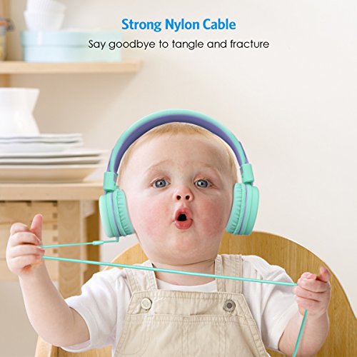 Criacr-Wired-Kids-Headphone-Noise-Reduction-School-Headphone-Lightweight-Foldable-Stereo-Over-Ear-Headsets-with-Tangle-free-35mm-Audio-Jack-Microphone-In-line-Controller-for-Children