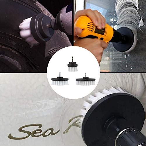 Drill Brush, LtrottedJ 3Pcs Grout Power Scrubber Cleaning Brush Tub Cleaner Combo Tool Kit