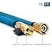HBlife 75 ft Expandable Garden Water Hose with 8 Spray Pattern Nozzle, Hose Hanger & Storage Bag, Light Blue