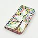 Galaxy S6 case,JanCalm [Kickstand] New Pattern Premium PU Leather Wallet [Card/Cash Slots] Flip Case Cover for Samsung Galaxy S 6 *Including -ONE Crystal Pen (Beautiful Tree)