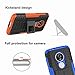 Yiakeng for Moto E5 Play Case, Moto E5 Cruise Case, Dual Layer shockproof Slim Protective with kickstand Hard Phone Case Cover for Motorola Moto E5 Play (Blue)