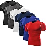Neleus Men's Workout Athletic Compression Shirts Pack of 3