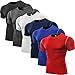 Neleus Men's Workout Athletic Compression Shirts Pack of 3