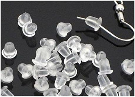 Clear Rubber Bullet Clutch Earring Safety Backs for Fish hook Earring ¡­ (100 Piece, Clear)