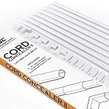 Cord Concealer II One-Cord Raceway Kit - SimpleCord Cable Cover fits 1 Cord - 128