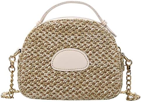 Summer Woven Straw Shoulder Bag, Women Rattan Handbag Bags Straw Purse Beach Shoulder Tote Handbags