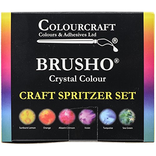 Brusho by Colourcraft Brusho Crystal Set 6 Color Craft Spritzer Colour