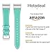 Mornex Replacement Leather Band Compatible with Fitbit Charge 2, Classic Genuine Leather Wristband for Men Women(Green-Silver Buckle)