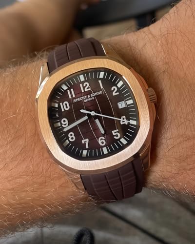 Specht & Söhne - Orologio da uomo giapponese Miyota 8215, sportivo, classico, meccanico, automatico, cinturino in gomma, impermeabile, 40 mm