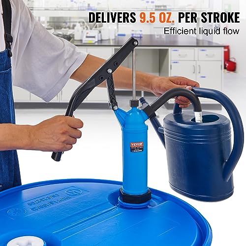 VEVOR Drum Pump, 9.5 Oz. Per Stroke, LeverAction Barrel Pump, Fits 5