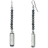 Western Navajo Pearl Square Shaped Drop Womens Earrings