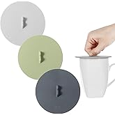 Ymapinc Silicone Lids for Cups, Silicone Cup Covers, Colored Universal Cup Lids, Reusable Mug Cover, Food Grade Dust-proof Airtight Seal Lids for Mugs Tea Cups Coffee Cup
