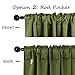NICETOWN Bedroom Curtains Holiday Decor - (Olive Green) 52 inches x 63 inches, Double Panels, Thermal Insulated Rod Pocket/Back Tab Blackout Curtains for Window
