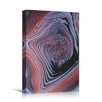 Canvas Wall Art Liquid Abstract Colorful Decorative Elements Mixed Media Multicolor Swirly - 12x18 inches