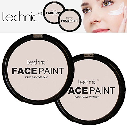 Technic White Foundation Cream Face Paint or Powder Halloween Goth MakeUP