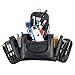 Beschan Extra Large PU Leather Hanging Travel Toiletry Bag Transparent Organizer Dopp Kit for Men Woman (Black)