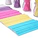 Colored Lollipop Sticks 100 count 6 inch (Blue, White, Purple, Yellow, Rose-red) (100)