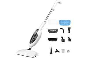 Steam Mop for Hardwood Cleaning, Steam Cleaner, Multipurpose Adapter Accessories, Floor Steamer, Lightweight, 20ft Power Cord, 2 Pads, 1200W, 300ml Water Capacity, 18 Secs Heat Up by Sandoo, SC1050
