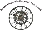 Garden Mile Vintage Open Face Green Wall Clock 30cm Outdoor Waterproof Clock view 7