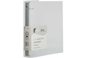 JAM PAPER Plastic 1.5 inch Binder - Clear 3 Ring Binder - Sold Individually