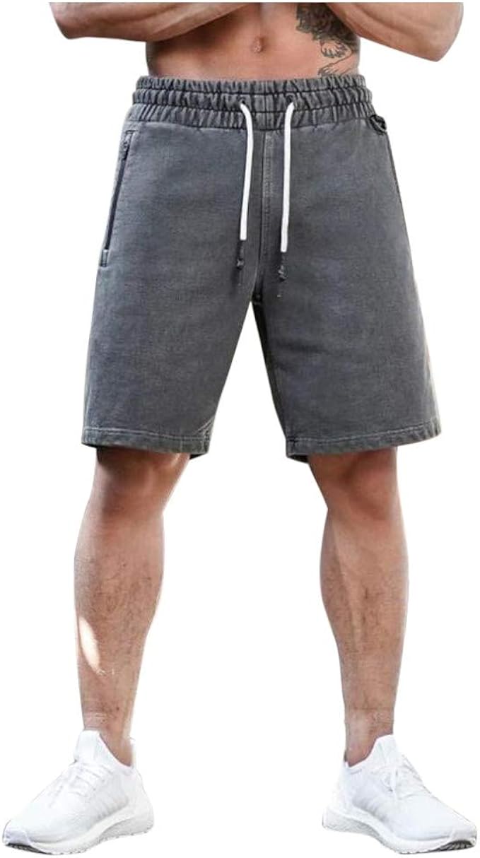 Wfrau Kurze Shorts Mit Hoher Taille Fur Herren Mann Sommer Reine Farbe Weite Bein Sporthose Teenager Jungen Schnur Trainingsanzug Unterteile Jogger Elastische Taille Halbe Hose Workout Laufhose Amazon De Bekleidung