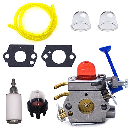 FitBest Carburetor with Fuel Filter Fuel Line Primer Bulb Gasket for Husqvarna 545081848 Zama C1Q-W40A 128C 128L 128LD Trimmers