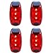LED Safety Light (4 Pack) Refun Waterproof Red Flashing Bike Rear Tail Light with Free Clip on Velcro Straps for Running, Walking, Cycling, Helmet etc