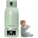 Upgraded Portable Bottle Warmer on The Go—Dual Heating Modes for Breast Milk & Water, 17.6 OZ 120 W Fastest Heating, 17400 mA