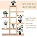 HOMCOM Bamboo Wood Plant Stand Slat Shelf Flower Pots Holder Bathroom Display Rack Utility Storage Shelving Unit Slattedthumb 4