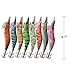 Croch Squid Jig Shrimp Prawn Lures Luminous for Cuttlefish Octopus Fishing 8PCS - 0.5oz