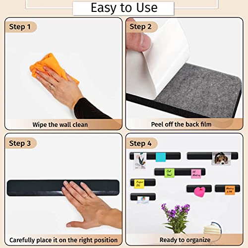 Inooves Combo Bulletin Board Strips Felt Cork Board Strips with Metal