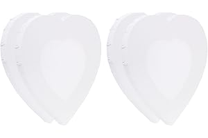 PATIKIL Paint Canvases for Painting, 4 Pack 8x8 Inch Heart Shape Wood Frame Stretched Blank Art Board Panels for Acrylic, Oil