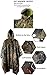 HOW'ON Multifunction Rain Poncho Waterproof Poncho Hooded Poncho Emergency Raincoat Jungle Camo