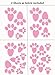 jollylife 24PCS Easter Bunny Paw Prints Home Floor Clings Decals Stickers-Party Decorations Ornaments