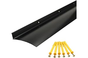 ZEYUE Extra Wide 5.12" W 55.1" L Aluminum Drip Edge Overhead Drip Cap Guard for Exterior Door & Window,Diverter,Deflector,1pc Black