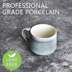 Bosmarlin Large Ceramic Wide Coffee Latte Mug Set