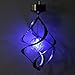 StillCool Solar Wind Chime LED Colour Changing Hanging Wind Light Waterproof Spiral Spinner Lamp for Garden Yard Lawn Balcony