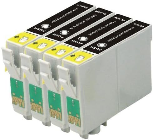Odyssey Supplies High-Quality Ink Cartridges, Compatible with Epson Stylus SX200, SX215, D120, D78, D92, DX4000, DX4050, DX4400, DX4450, Office B40W, BX300F, BX310FN, BX600FW, BX610FW, stylus S20, S21, SX100, SX105, SX110, SX115, SX205, SX210, SX215, SX218, SX400, SX400w, WIFI, SX405, SX405w, SX410, SX415, SX510W, SX515W, SX600FW, SX610FW - 4 black T0711