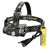 Nitecore HC60 1000 Lumen USB Rechargeable LED Headlamp, 3400 mAh Rechargeable Battery Plus LumenTac Adapters (White Light)