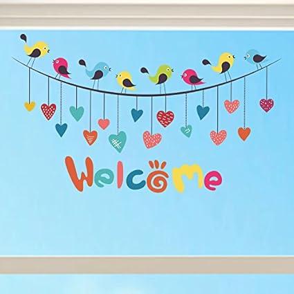 Bber Stickers Oiseaux Dessin Animé Pour Enfants De