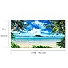 S72750 Canvas Wall Art Ocean Waves Coconut Trees on Sands Beach Seascape Scenery Painting Nature Picture for Bedroom…