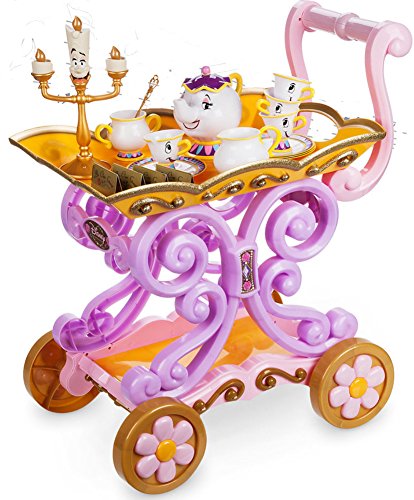 Disney Store Beauty and the Beast Be Our Guest Singing Tea Cart