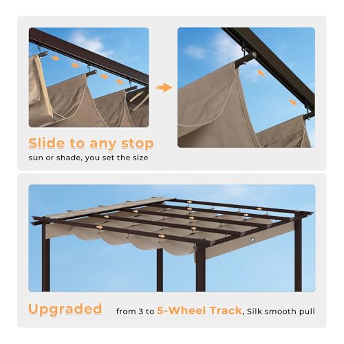 HAPPATIO 10x13 Retractable Pergola Review: Aluminum Frame With Adjustable Sun Shade image 21