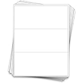 30 Waterproof Adhesive Bottle Labels 16oz - Printable White Vinyl Stickers 8x3.5” for Boston Round, Beer & Water Bottles (Inkjet Compatible)