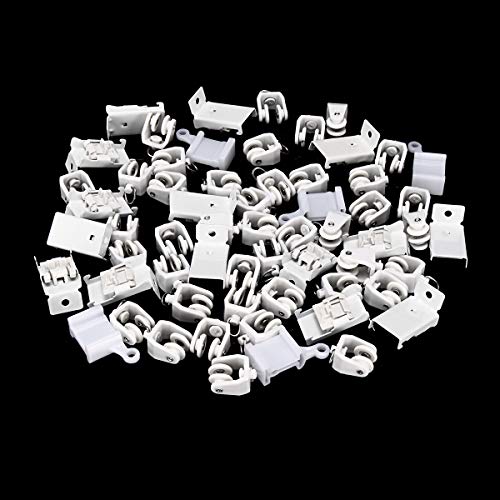 HAPYLY 4 Meter Flexible Plastic PVC Curtain Track Runner Rail Wall Ceiling Mounted Fixing Hooks Shower Curtains Room Divider with Instruction Mounting Accessories Include White (Side Clamping) - Thumbnail 2