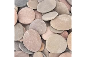 BLQH [About 97 PCS - 105 PCS](18 Pounds) Painting Rocks,2.33"-3.72" River Rocks,DIY Rocks,Flat Rocks,Craft Rocks,Natural Stones