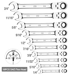 Prostormer 20-Piece SAE and Metric Ratcheting