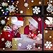 OCATO 275 Pcs Christmas Window Clings Static Snowflakes Window Clings Decals Stickers Christmas Window Decorations Indoor Merry Christmas Winter Wonderland Decorations Ornaments Party Supplies